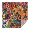 thumbnail image 1 of Pioneer Flower Floral Print Pattern Square Tablecloth,Waterproof Square Table Cover,Wipeable Spillproof Washable Table Cover for Home Kitchen Party Decor 42"X42"(107x107cm), 1 of 6