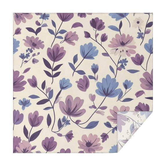 Pioneer Flower Floral Print Pattern Square Tablecloth,Waterproof Square Table Cover,Wipeable Spillproof Washable Table Cover for Home Kitchen Party Decor 42"X42"(107x107cm)