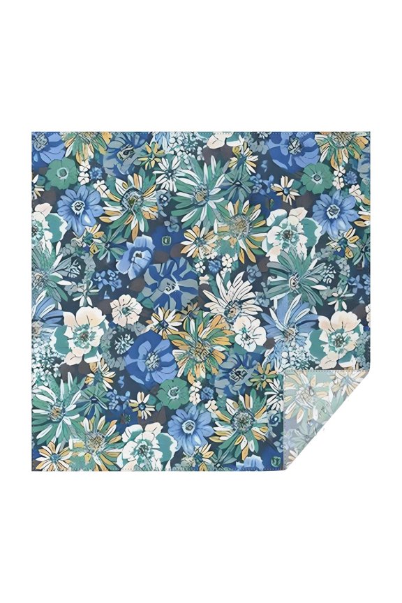 Pioneer Flower Floral Print Pattern Square Tablecloth,Waterproof Square Table Cover,Wipeable Spillproof Washable Table Cover for Home Kitchen Party Decor 42"X42"(107x107cm)