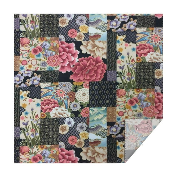 Pioneer Flower Floral Print Pattern Square Tablecloth,Waterproof Square Table Cover,Wipeable Spillproof Washable Table Cover for Home Kitchen Party Decor 60"x60"(152x152cm)