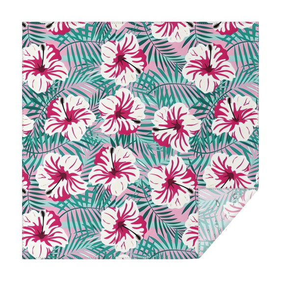 Pioneer Flower Floral Print Pattern Square Tablecloth,Waterproof Square Table Cover,Wipeable Spillproof Washable Table Cover for Home Kitchen Party Decor 52"x52"(132x132cm)