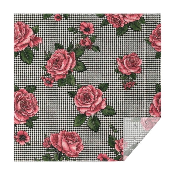 Pioneer Flower Floral Print Pattern Square Tablecloth,Waterproof Square Table Cover,Wipeable Spillproof Washable Table Cover for Home Kitchen Party Decor 52"x52"(132x132cm)