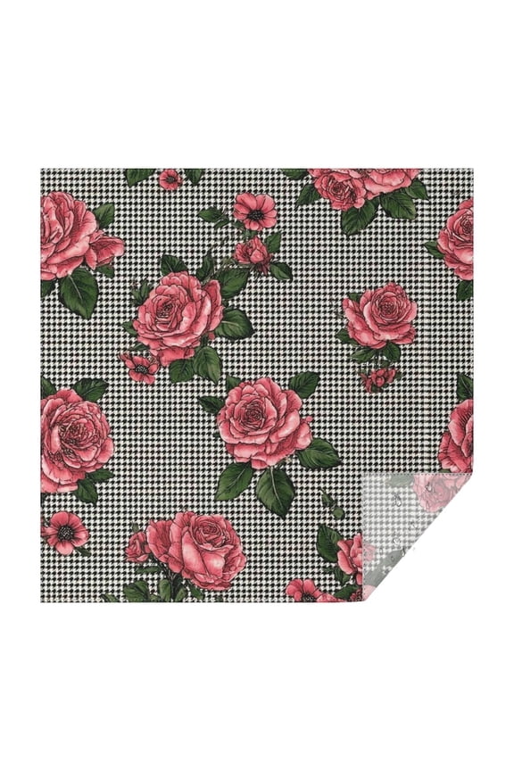 Pioneer Flower Floral Print Pattern Square Tablecloth,Waterproof Square Table Cover,Wipeable Spillproof Washable Table Cover for Home Kitchen Party Decor 52"x52"(132x132cm)