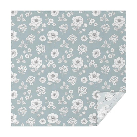 Pioneer Flower Floral Print Pattern Square Tablecloth, Waterproof Wipeable Spillproof Washable Table Cover for Home Kitchen Party and Daily Decor 42"x42"