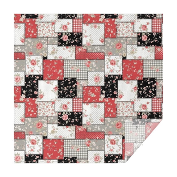 Pioneer Flower Floral Print Pattern Square Tablecloth, Waterproof Wipeable Spillproof Washable Table Cover for Home Kitchen Party and Daily Decor 60"x60"