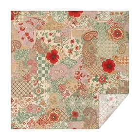 Pioneer Flower Floral Print Pattern Square Tablecloth, Waterproof Wipeable Spillproof Washable Table Cover for Home Kitchen Party and Daily Decor 60"x60"
