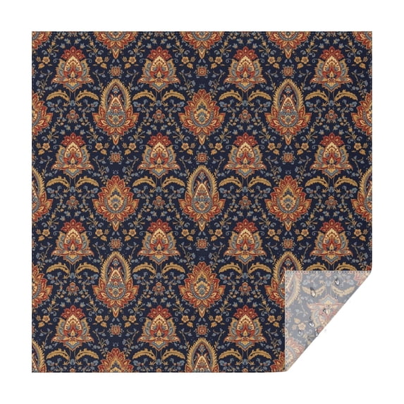 Pioneer Flower Floral Print Pattern Square Tablecloth, Waterproof Wipeable Spillproof Washable Table Cover for Home Kitchen Party Decor, 42"x42"