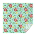 thumbnail image 1 of Pioneer Flower Floral Print Pattern Square Tablecloth, Waterproof Wipeable Spillproof Washable Table Cover for Home Kitchen Party Decor, 42"x42", 1 of 6