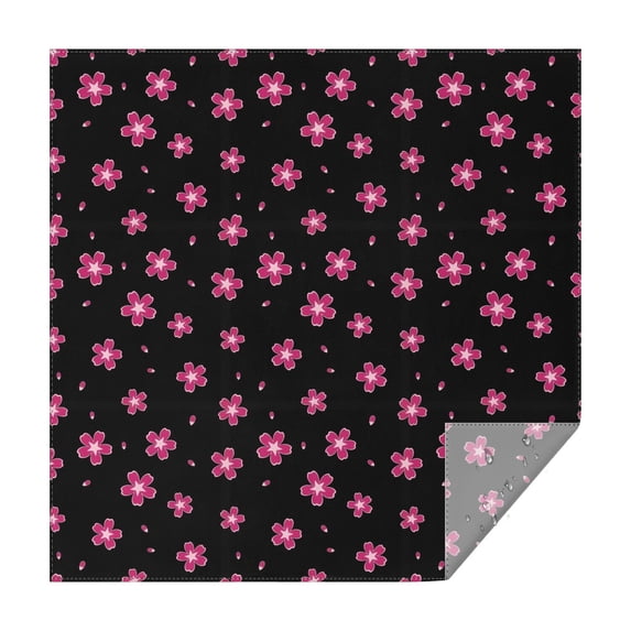 Pioneer Flower Floral Print Pattern Square Tablecloth, Waterproof Wipeable Spillproof Washable Table Cover for Home Kitchen Party Decor, 42"x42"