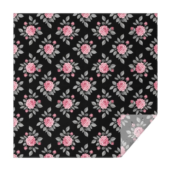 Pioneer Flower Floral Print Pattern Square Tablecloth, Waterproof Wipeable Spillproof Washable Table Cover for Home Kitchen Party Decor, 42"x42"