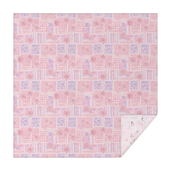 Pioneer Flower Floral Print Pattern Square Tablecloth, Waterproof Wipeable Spillproof Washable Table Cover for Home Kitchen Party Decor, 42"x42"