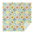 thumbnail image 1 of Pioneer Flower Floral Print Pattern Square Tablecloth, Waterproof Wipeable Spillproof Washable Table Cover for Home Kitchen Party Decor, 42"x42", 1 of 6