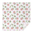 thumbnail image 1 of Pioneer Flower Floral Print Pattern Square Tablecloth, Waterproof Wipeable Spillproof Washable Table Cover for Home Kitchen Party Decor, 42"x42", 1 of 6