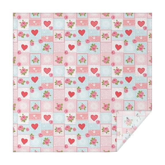 Pioneer Flower Floral Print Pattern Square Tablecloth, Waterproof Wipeable Spillproof Washable Table Cover for Home Kitchen Party Decor, 42"x42"