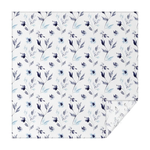 Pioneer Flower Floral Print Pattern Square Tablecloth, Waterproof Wipeable Spillproof Washable Table Cover for Home Kitchen Party Decor, 42"x42"