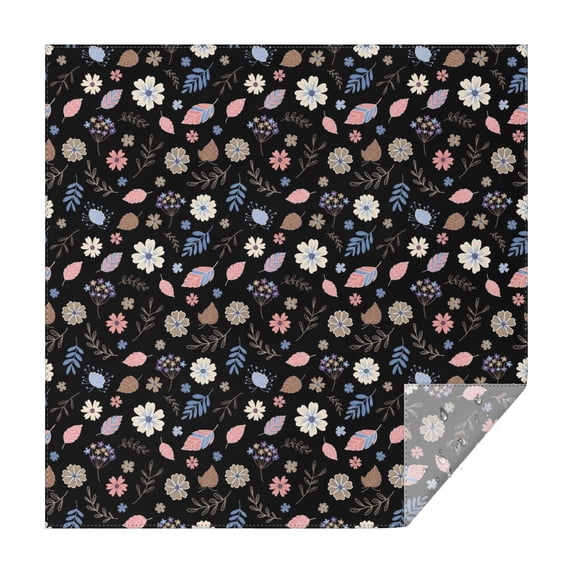 Pioneer Flower Floral Print Pattern Square Tablecloth, Waterproof Wipeable Spillproof Washable Table Cover for Home Kitchen Party Decor, 42"x42"