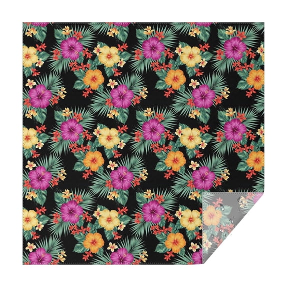 Pioneer Flower Floral Print Pattern Square Tablecloth, Waterproof Wipeable Spillproof Washable Table Cover for Home Kitchen Party Decor, 42"x42"