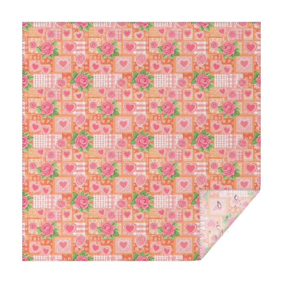 Pioneer Flower Floral Print Pattern Square Tablecloth, Waterproof Wipeable Spillproof Washable Table Cover for Home Kitchen Party Decor, 42"x42"