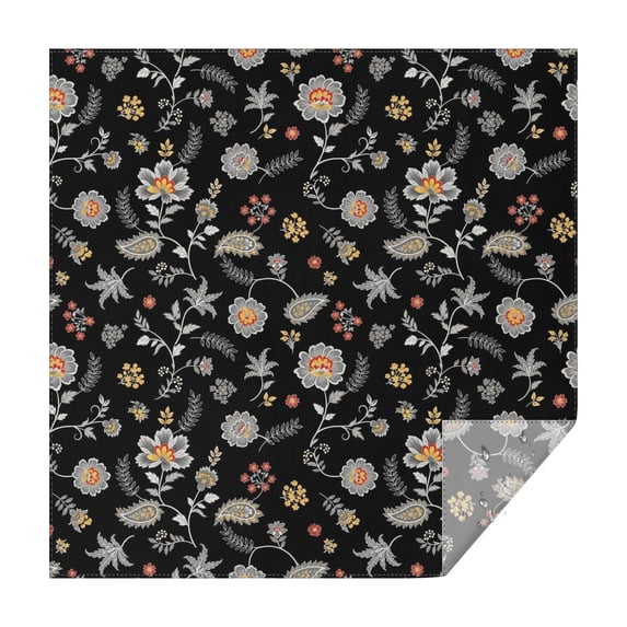 Pioneer Flower Floral Print Pattern Square Tablecloth, Waterproof Wipeable Spillproof Washable Table Cover for Home Kitchen Party Decor, 42"x42"