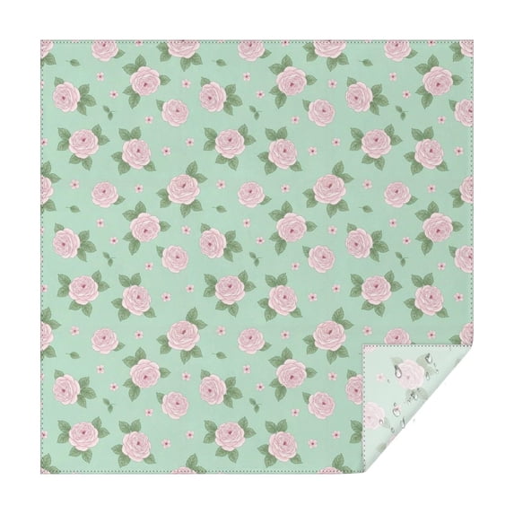 Pioneer Flower Floral Print Pattern Square Tablecloth, Waterproof Wipeable Spillproof Washable Table Cover for Home Kitchen Party Decor, 42"x42"