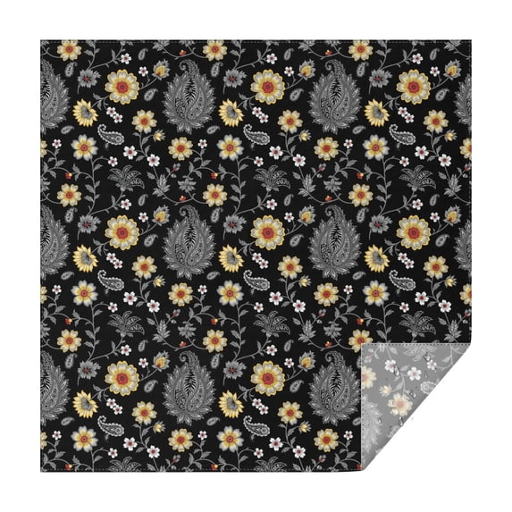 Pioneer Flower Floral Print Pattern Square Tablecloth, Waterproof Wipeable Spillproof Washable Table Cover for Home Kitchen Party Decor, 42"x42"