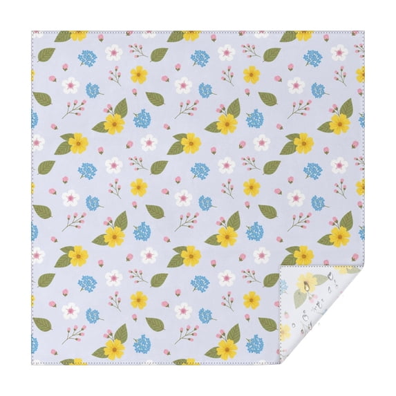 Pioneer Flower Floral Print Pattern Square Tablecloth, Waterproof Wipeable Spillproof Washable Table Cover for Home Kitchen Party Decor, 42"x42"