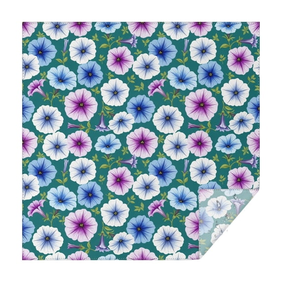 Pioneer Flower Floral Print Pattern Square Tablecloth, Waterproof Wipeable Spillproof Washable Table Cover for Home Kitchen Party Decor, 42"x42"