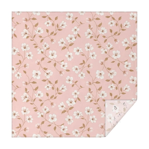 Pioneer Flower Floral Print Pattern Square Tablecloth, Waterproof Wipeable Spillproof Washable Table Cover for Home Kitchen Party Decor, 52"x52"