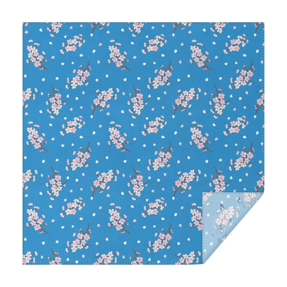 Pioneer Flower Floral Print Pattern Square Tablecloth, Waterproof Wipeable Spillproof Washable Table Cover for Home Kitchen Party Decor, 52"x52"