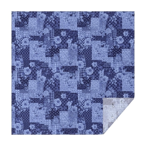 Pioneer Flower Floral Print Pattern Square Tablecloth, Waterproof Wipeable Spillproof Washable Table Cover for Home Kitchen Party Decor, 52"x52"