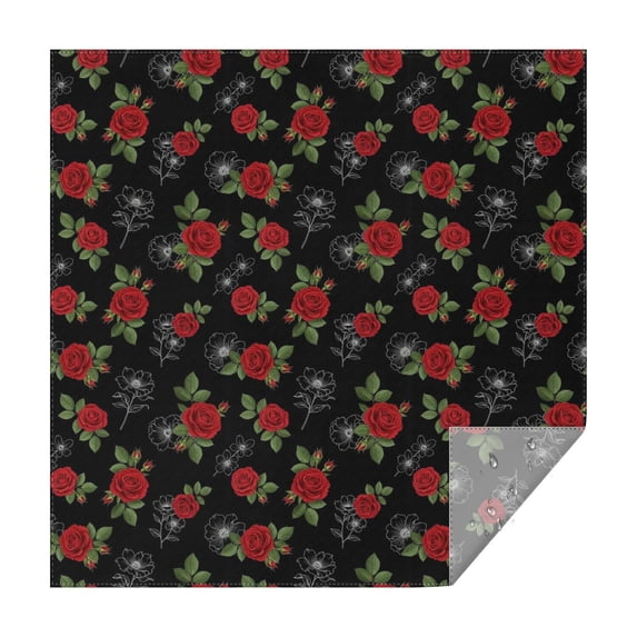 Pioneer Flower Floral Print Pattern Square Tablecloth, Waterproof Wipeable Spillproof Washable Table Cover for Home Kitchen Party Decor, 52"x52"