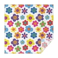 thumbnail image 1 of Pioneer Flower Floral Print Pattern Square Tablecloth, Waterproof Wipeable Spillproof Washable Table Cover for Home Kitchen Party Decor, 52"x52", 1 of 6