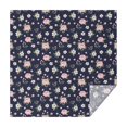 thumbnail image 1 of Pioneer Flower Floral Print Pattern Square Tablecloth, Waterproof Wipeable Spillproof Washable Table Cover for Home Kitchen Party Decor, 52"x52", 1 of 6