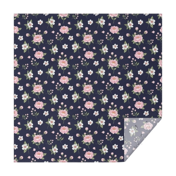 Pioneer Flower Floral Print Pattern Square Tablecloth, Waterproof Wipeable Spillproof Washable Table Cover for Home Kitchen Party Decor, 52"x52"
