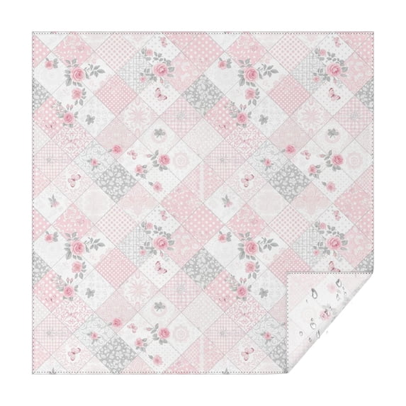 Pioneer Flower Floral Print Pattern Square Tablecloth, Waterproof Wipeable Spillproof Washable Table Cover for Home Kitchen Party Decor, 52"x52"