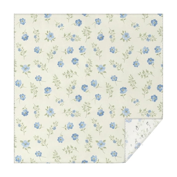 Pioneer Flower Floral Print Pattern Square Tablecloth, Waterproof Wipeable Spillproof Washable Table Cover for Home Kitchen Party Decor, 52"x52"