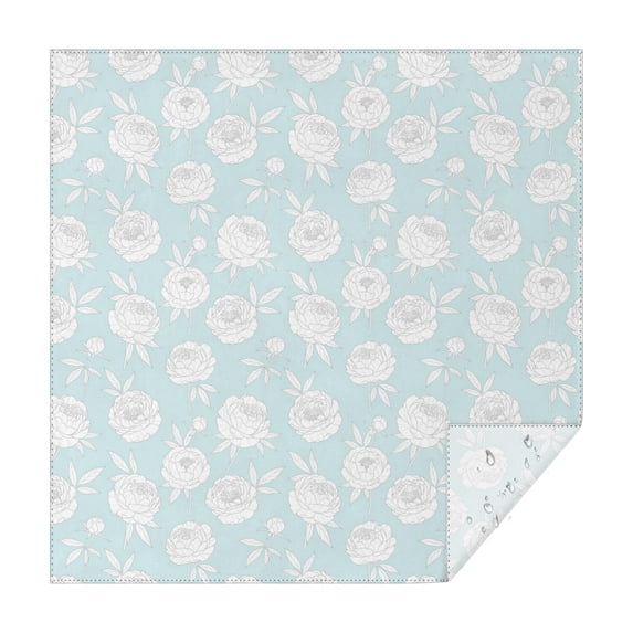 Pioneer Flower Floral Print Pattern Square Tablecloth, Waterproof Wipeable Spillproof Washable Table Cover for Home Kitchen Party Decor, 52"x52"