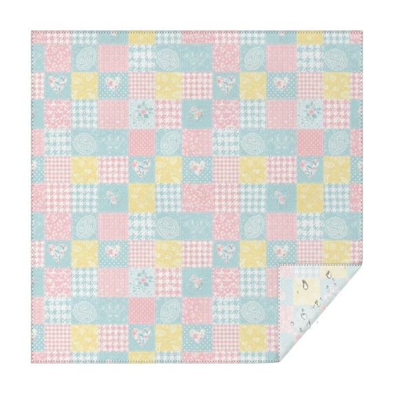 Pioneer Flower Floral Print Pattern Square Tablecloth, Waterproof Wipeable Spillproof Washable Table Cover for Home Kitchen Party Decor, 60"x60"