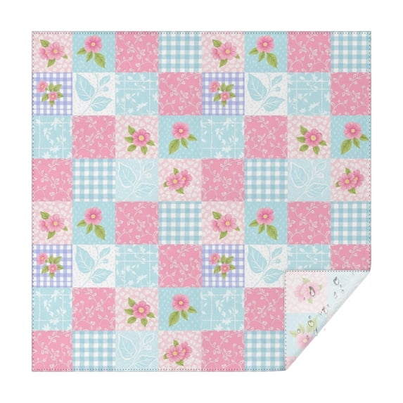 Pioneer Flower Floral Print Pattern Square Tablecloth, Waterproof Wipeable Spillproof Washable Table Cover for Home Kitchen Party Decor, 60"x60"