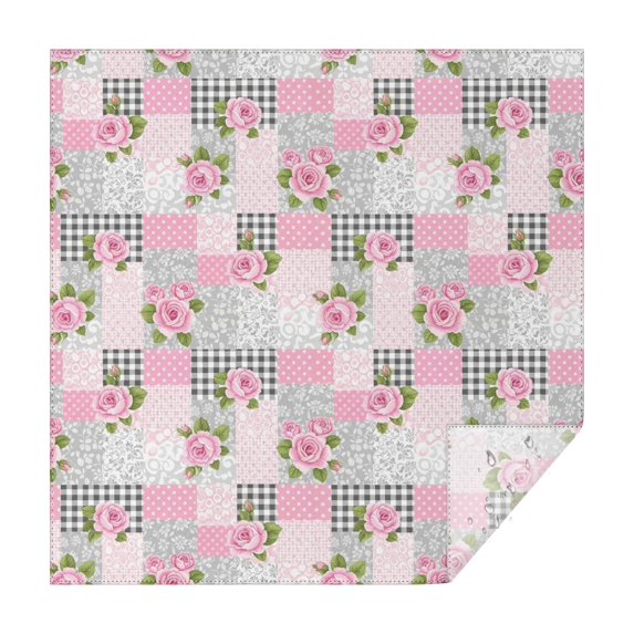 Pioneer Flower Floral Print Pattern Square Tablecloth, Waterproof Wipeable Spillproof Washable Table Cover for Home Kitchen Party Decor, 60"x60"