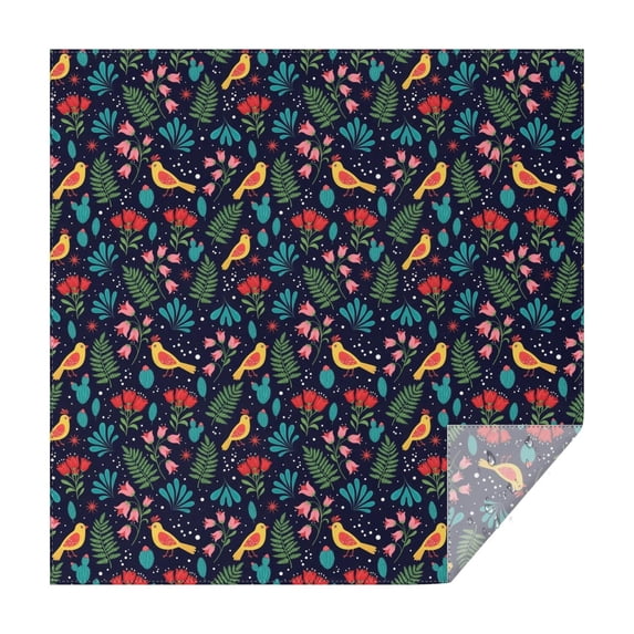 Pioneer Flower Floral Print Pattern Square Tablecloth, Waterproof Wipeable Spillproof Washable Table Cover for Home Kitchen Party Decor, 60"x60"