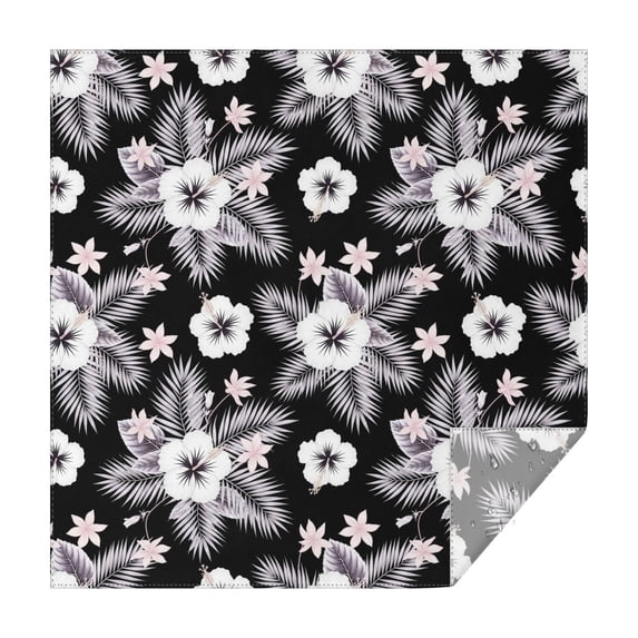 Pioneer Flower Floral Print Pattern Square Tablecloth, Waterproof Wipeable Spillproof Washable Table Cover for Home Kitchen Party Decor, 60"x60"