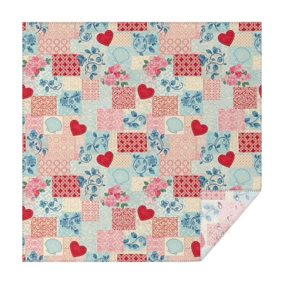 Pioneer Flower Floral Print Pattern Square Tablecloth, Waterproof Wipeable Spillproof Washable Table Cover for Home Kitchen Party Decor, 60"x60"