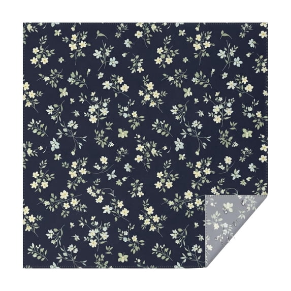 Pioneer Flower Floral Print Pattern Square Tablecloth, Waterproof Wipeable Spillproof Washable Table Cover for Home Kitchen Party Decor, 60"x60"