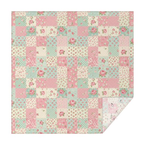 Pioneer Flower Floral Print Pattern Square Tablecloth, Waterproof Wipeable Spillproof Washable Table Cover for Home Kitchen Party Decor, 60"x60"