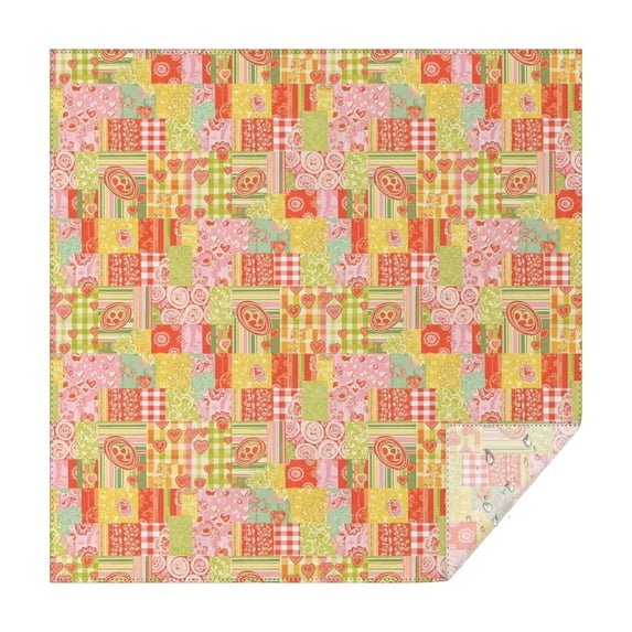 Pioneer Flower Floral Print Pattern Square Tablecloth, Waterproof Wipeable Spillproof Washable Table Cover for Home Kitchen Party Decor, 60"x60"
