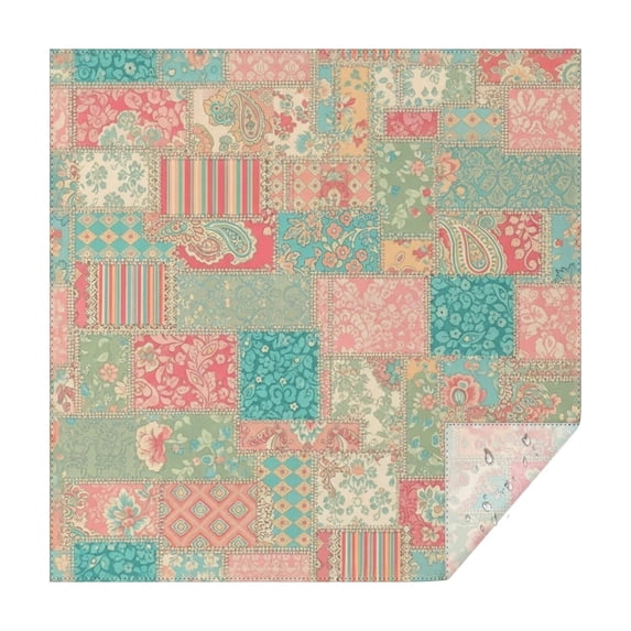 Pioneer Flower Floral Print Pattern Square Tablecloth, Waterproof Wipeable Spillproof Washable Table Cover for Home Kitchen Party Decor, 60"x60"