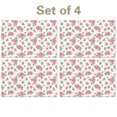 thumbnail image 1 of Pioneer Flower Floral Print Pattern Summer Linen Placemats Set Of 4, Washable Non-Slip Heat Resistant Table Mats for Kitchen, 12x18 Inch, 1 of 6
