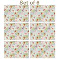 thumbnail image 1 of Pioneer Flower Floral Print Pattern Summer Linen Placemats Set Of 6, Washable Non-Slip Heat Resistant Table Mats for Kitchen, 12x18 Inch, 1 of 5