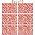 thumbnail image 1 of Pioneer Flower Floral Print Pattern Summer Linen Placemats Set Of 6, Washable Non-Slip Heat Resistant Table Mats for Kitchen, 12x18 Inch, 1 of 5